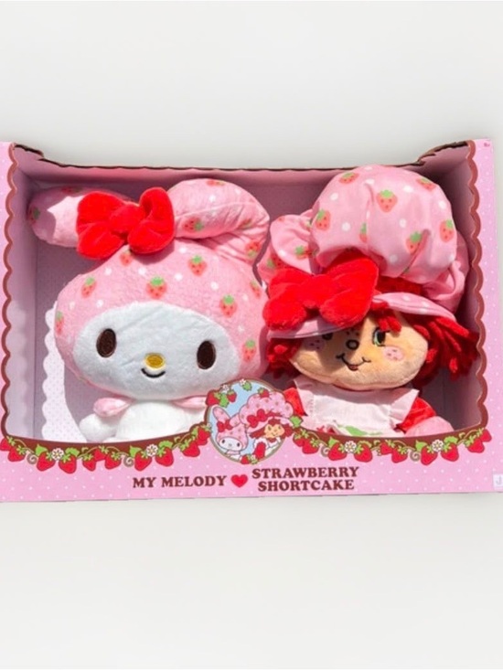 Sanrio Other - Sanrio My Melody Pink and White Plush Set with Red Accents